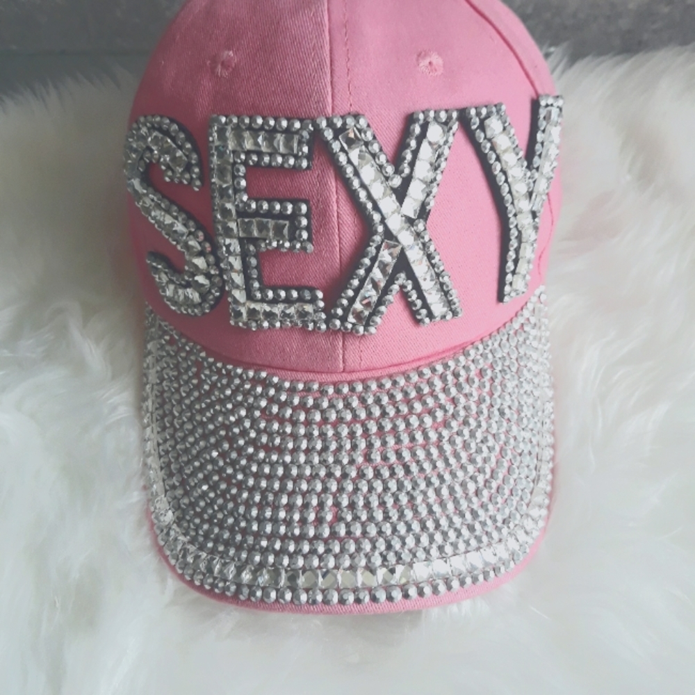 Pink bling Sexy hat